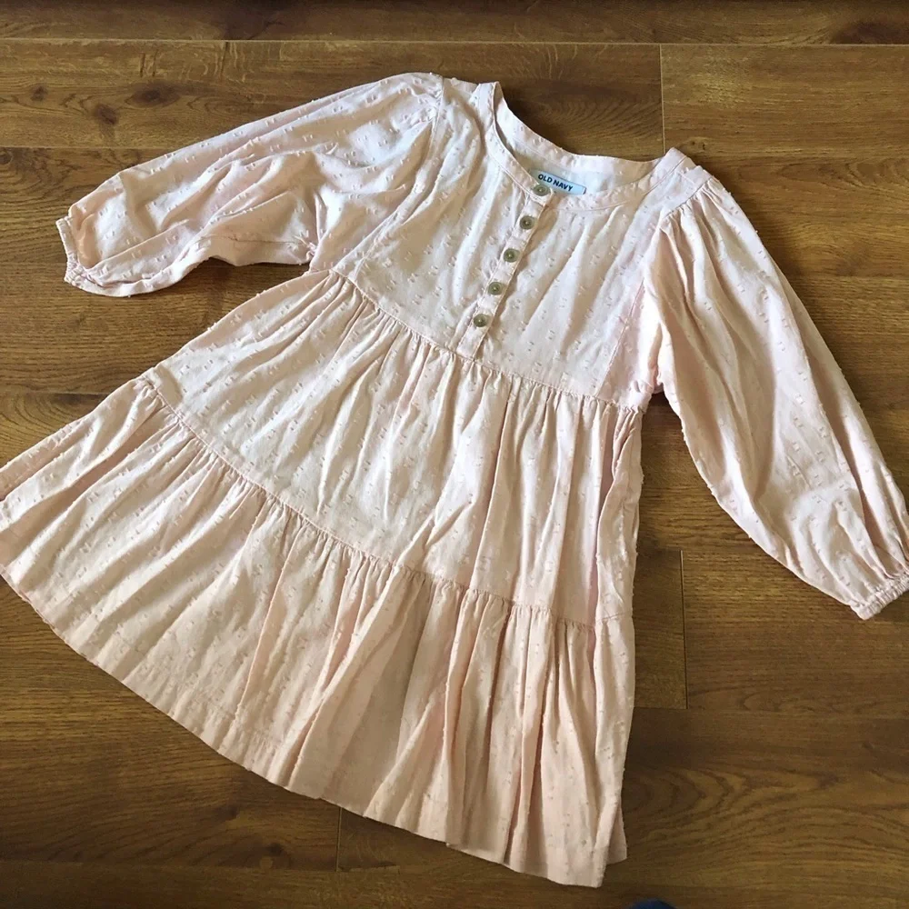 Old Navy pink cotton blend dress in size S (6-7)